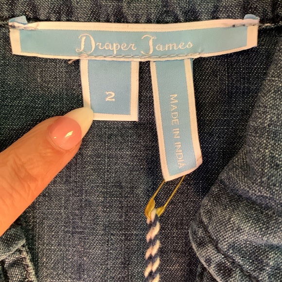 Draper James Chambray Shirt Dress | NWT - Picture 3 of 6